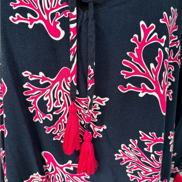 2x escapada navy and pink dress with tassel details - Picture 3 of 6